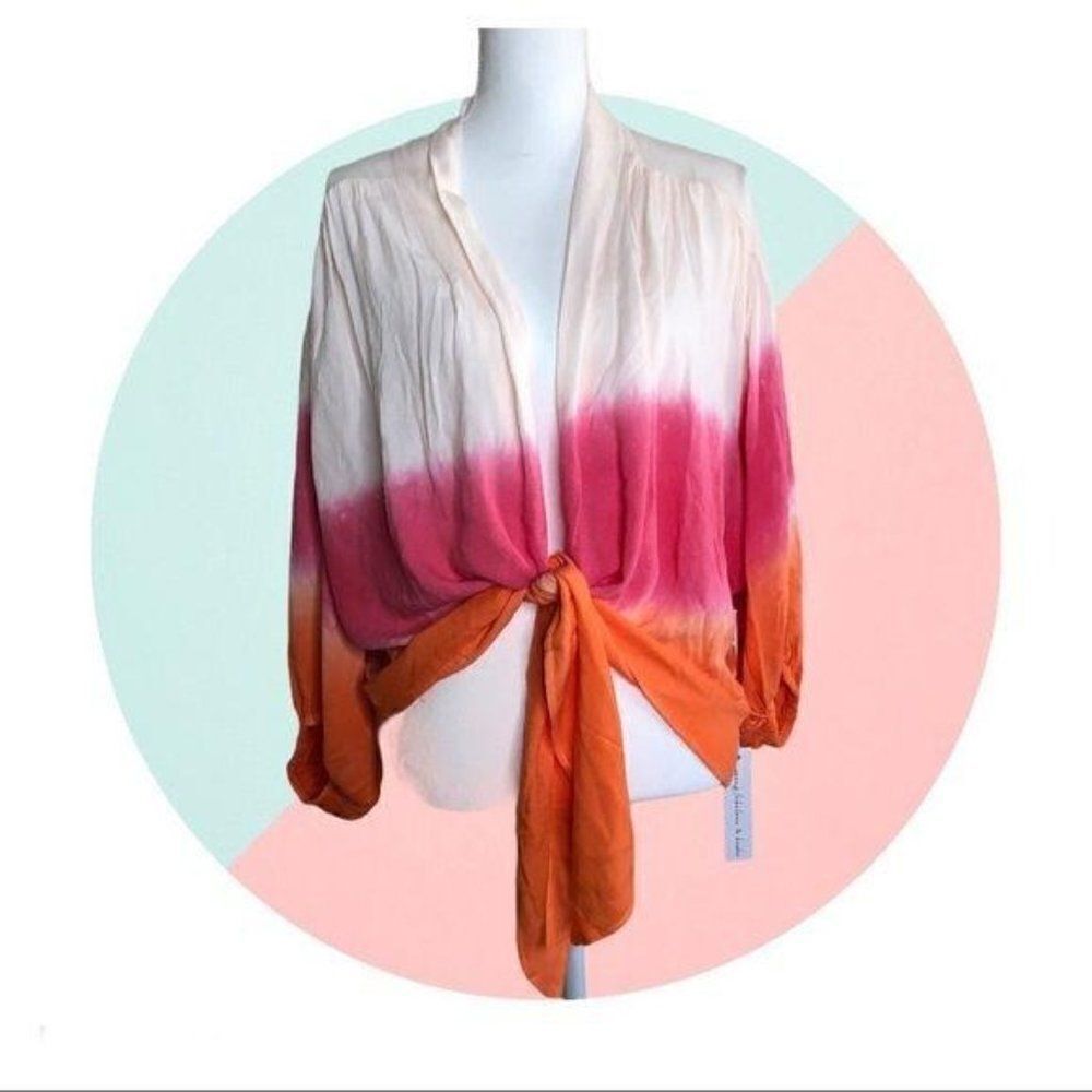 Young Fabulous & Broke Ombré Carmen Tie Top Medium